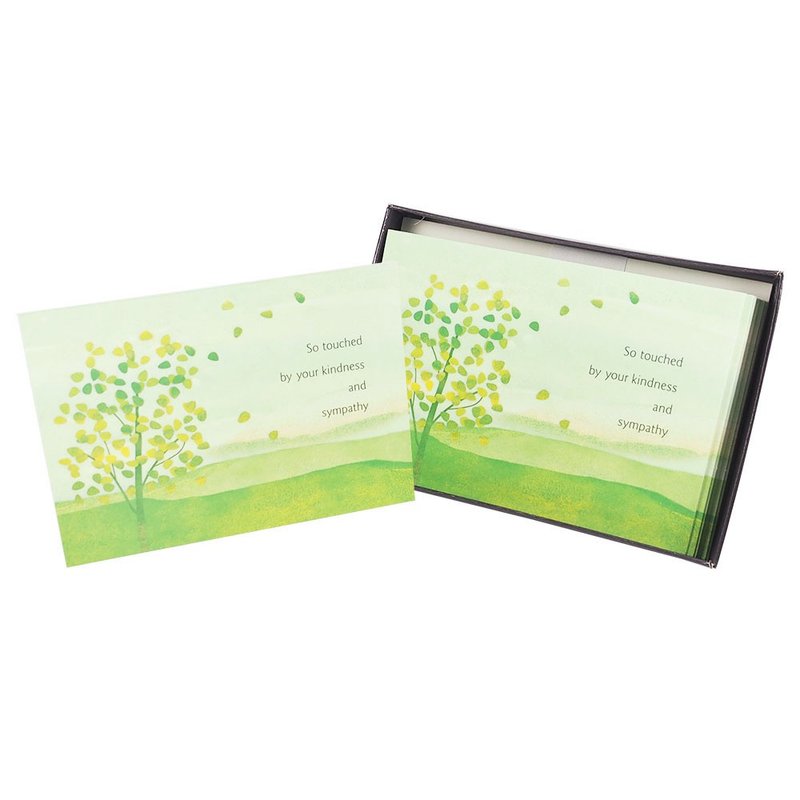 盒卡-绿色感动10入【Hallmark-卡片 吊唁感谢】 - 卡片/明信片 - 纸 多色