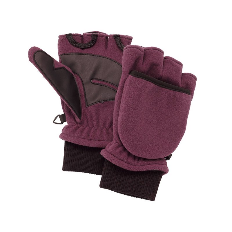 【Wildland 荒野】防风保暖翻盖手套 中性 深粉红 W2012-32 - 手套 - 聚酯纤维 粉红色