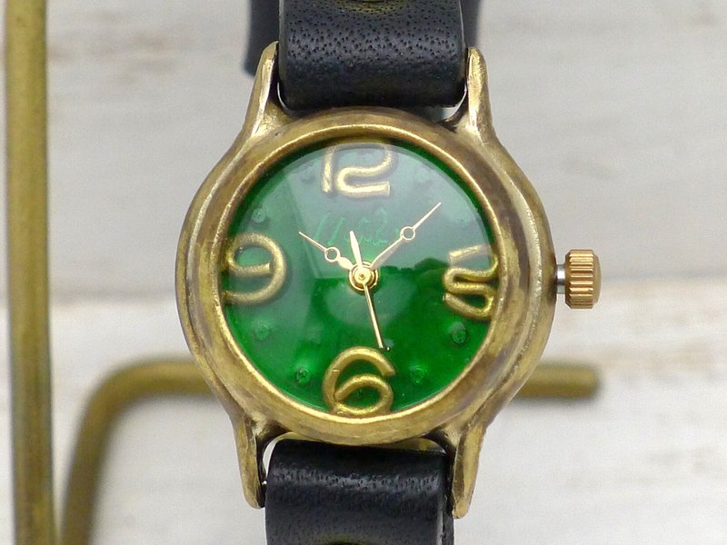 305B GR Lady on Time-B GR / BR Lady's Brass Handmade Watch - 女表 - 铜/黄铜 绿色