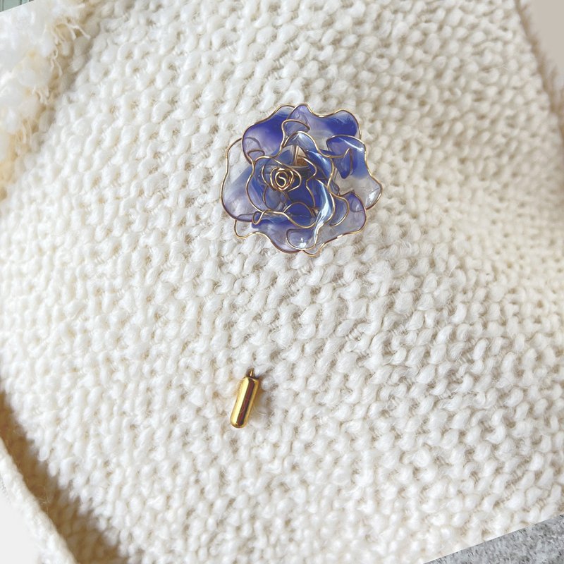 /繁花// 紫玫瑰胸针  · 现货 / 免费升礼物盒 - 胸针 - 树脂 紫色