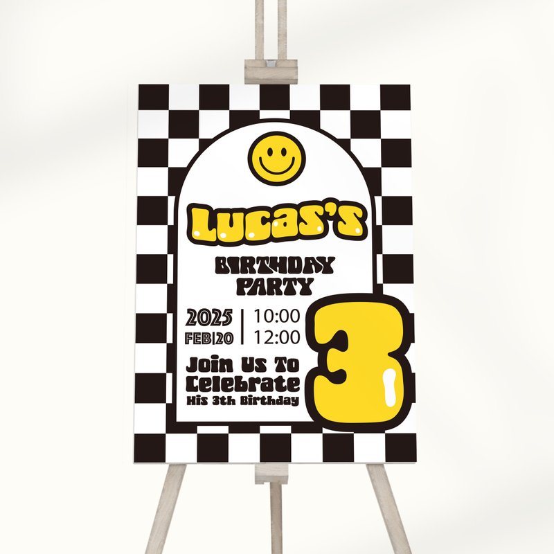 【定制】闪电笑脸派对迎宾板 | 派对 | 生日 | 纪念日 | 布置 - 其他 - 其他材质 多色