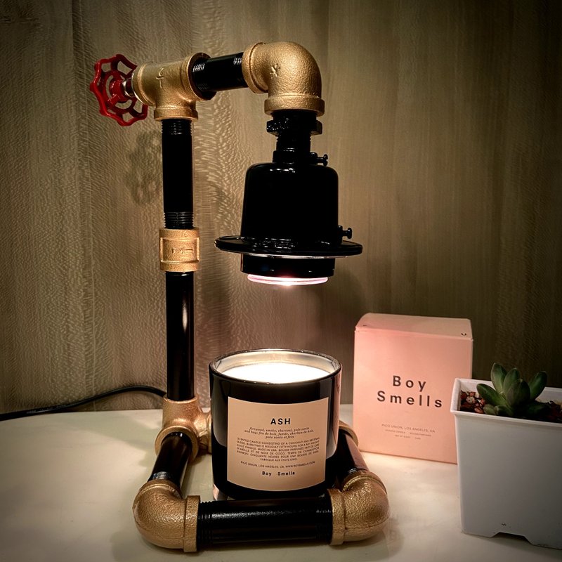 【送礼首选】手作工业风融烛灯 可调光【黑金 菱形款】 - 灯具/灯饰 - 其他金属 黑色