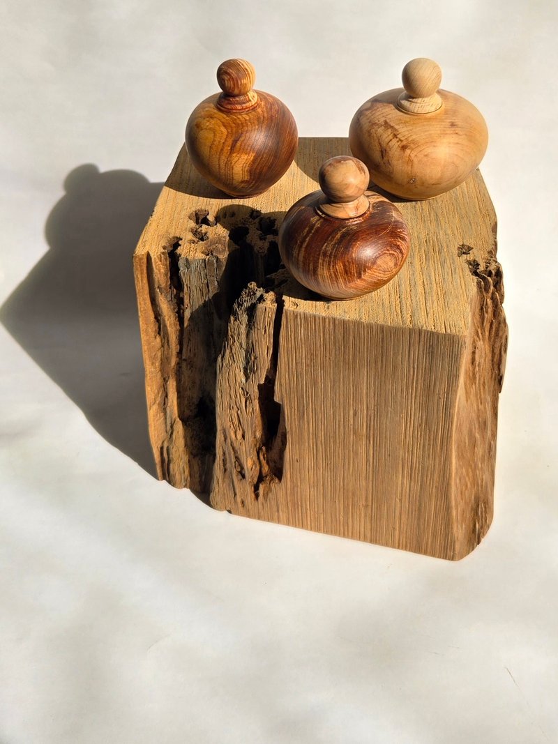 【桧木聚宝盆小品组】台湾桧木 居家/办公/开运聚财/ - 摆饰 - 木头 