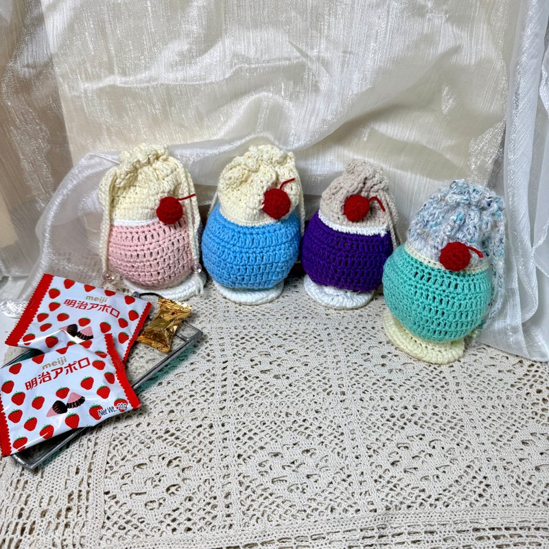 现货 MUMU 日本吃茶店冰淇淋苏打汽水束口袋 Handmade - 束口袋双肩包 - 棉．麻 