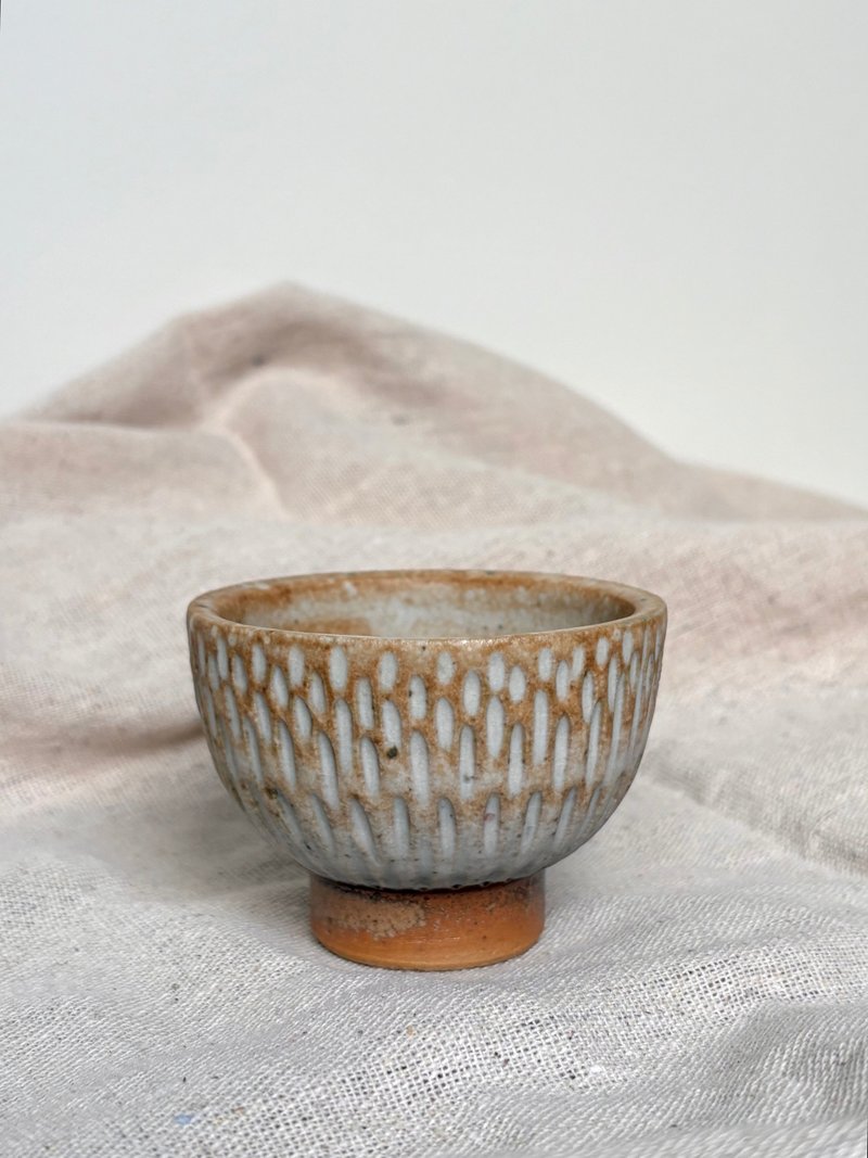 纯粹制陶 - 柴烧刻纹小杯 茶杯 - 茶具/茶杯 - 陶 