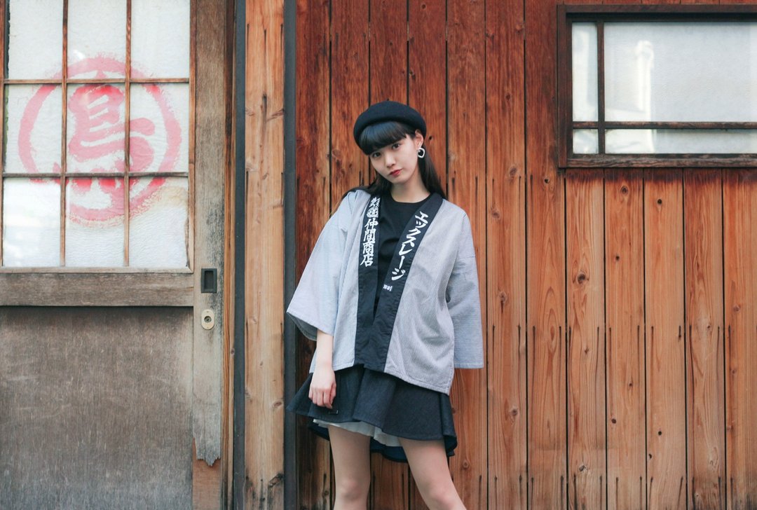 仲间商店 半缠 和服 - 女装休闲/机能外套 - 棉 黑色