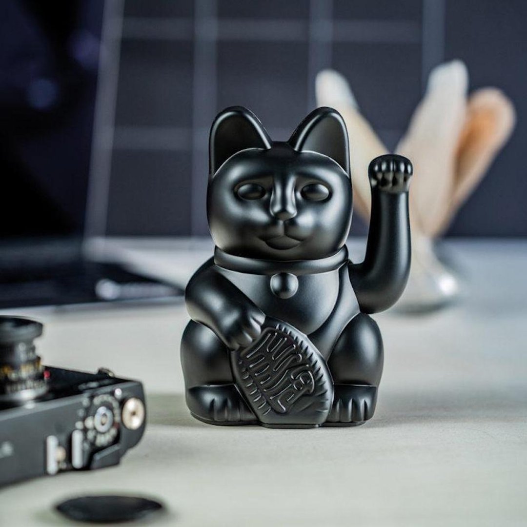 【招财猫】雾黑 - DONKEY PRODUCTS Maneki Neko 幸运缤纷招财猫 - 摆饰 - 塑料 黑色