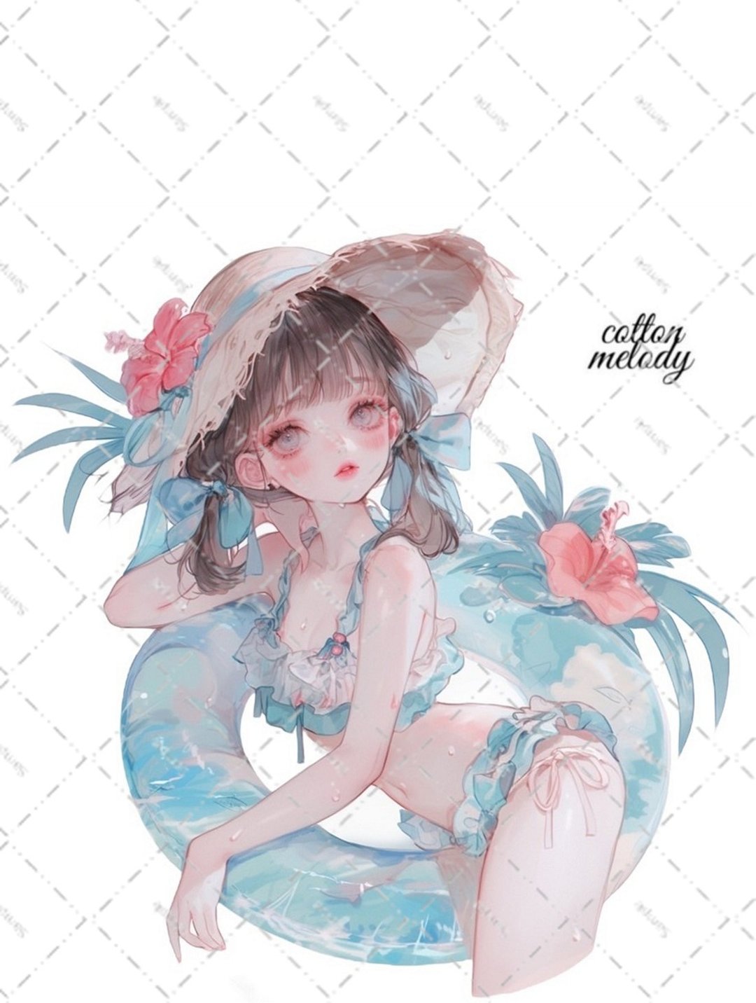 original sticker no.6481 人物贴纸 原创贴纸 人物插画贴纸 女孩贴纸 原创人物贴纸 - 贴纸 - 纸 