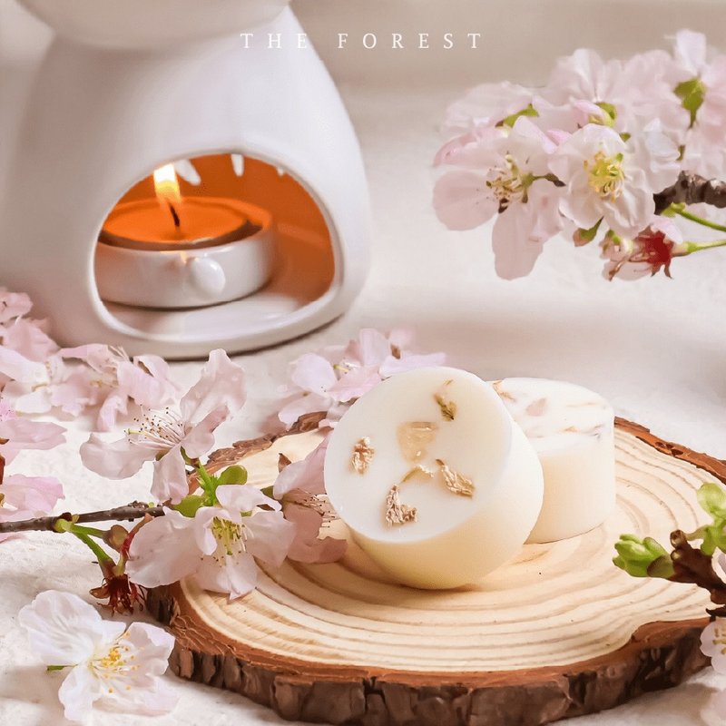 春恋樱花手工香氛蜡块4入组 - 蜡烛/烛台 - 蜡 粉红色