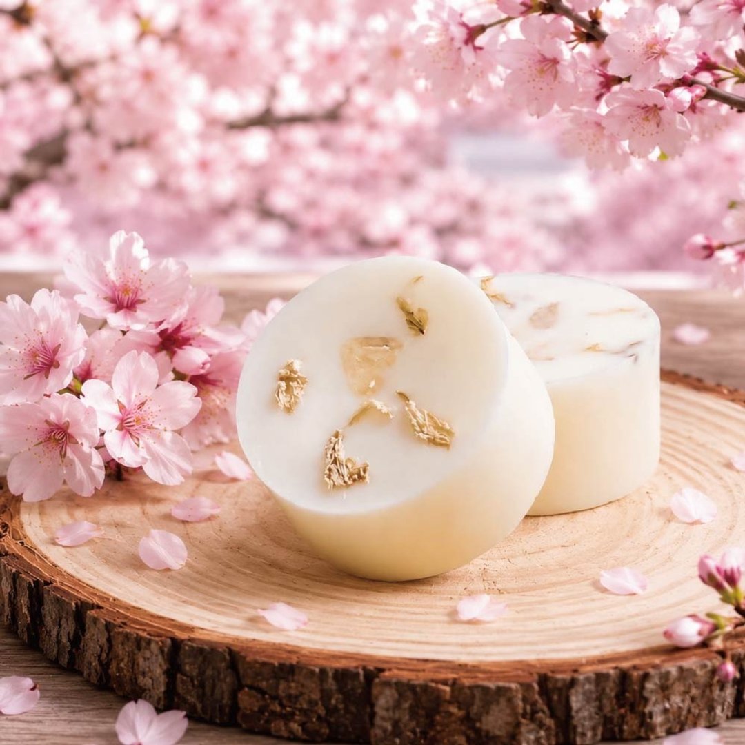 春恋樱花手工香氛蜡块 4 入组 - 蜡烛/烛台 - 蜡 粉红色