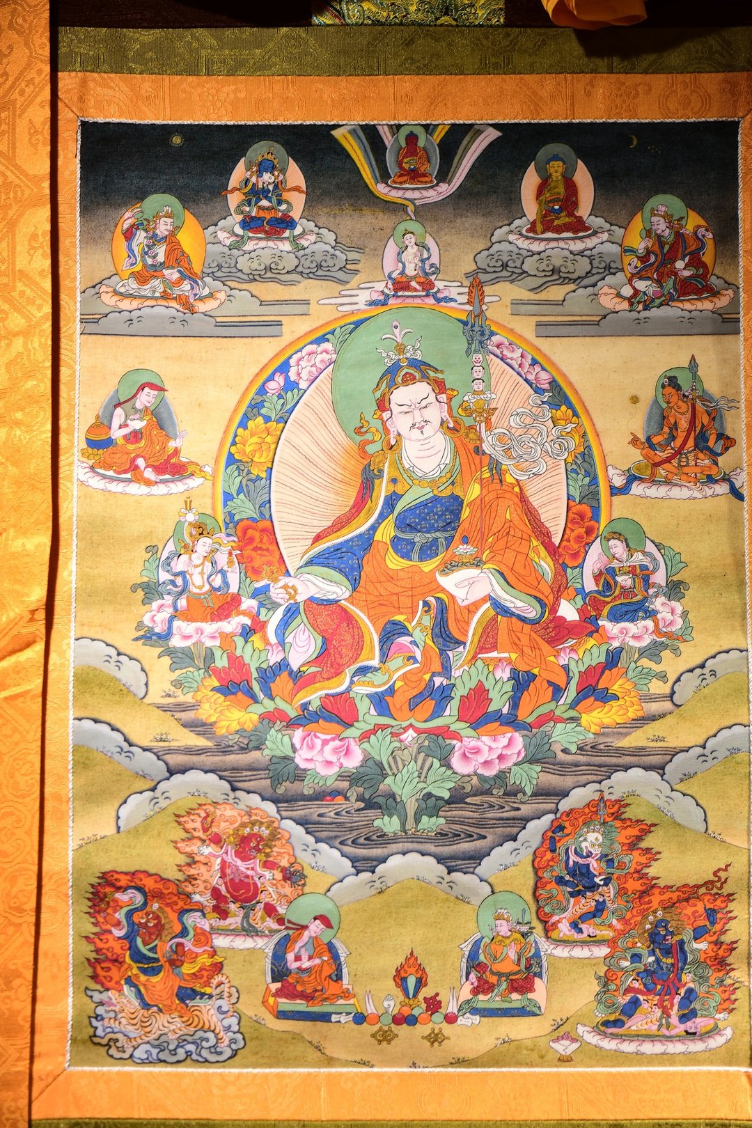 藏传佛教 莲花生大士 复印唐卡 - 摆饰 - 其他材质 多色