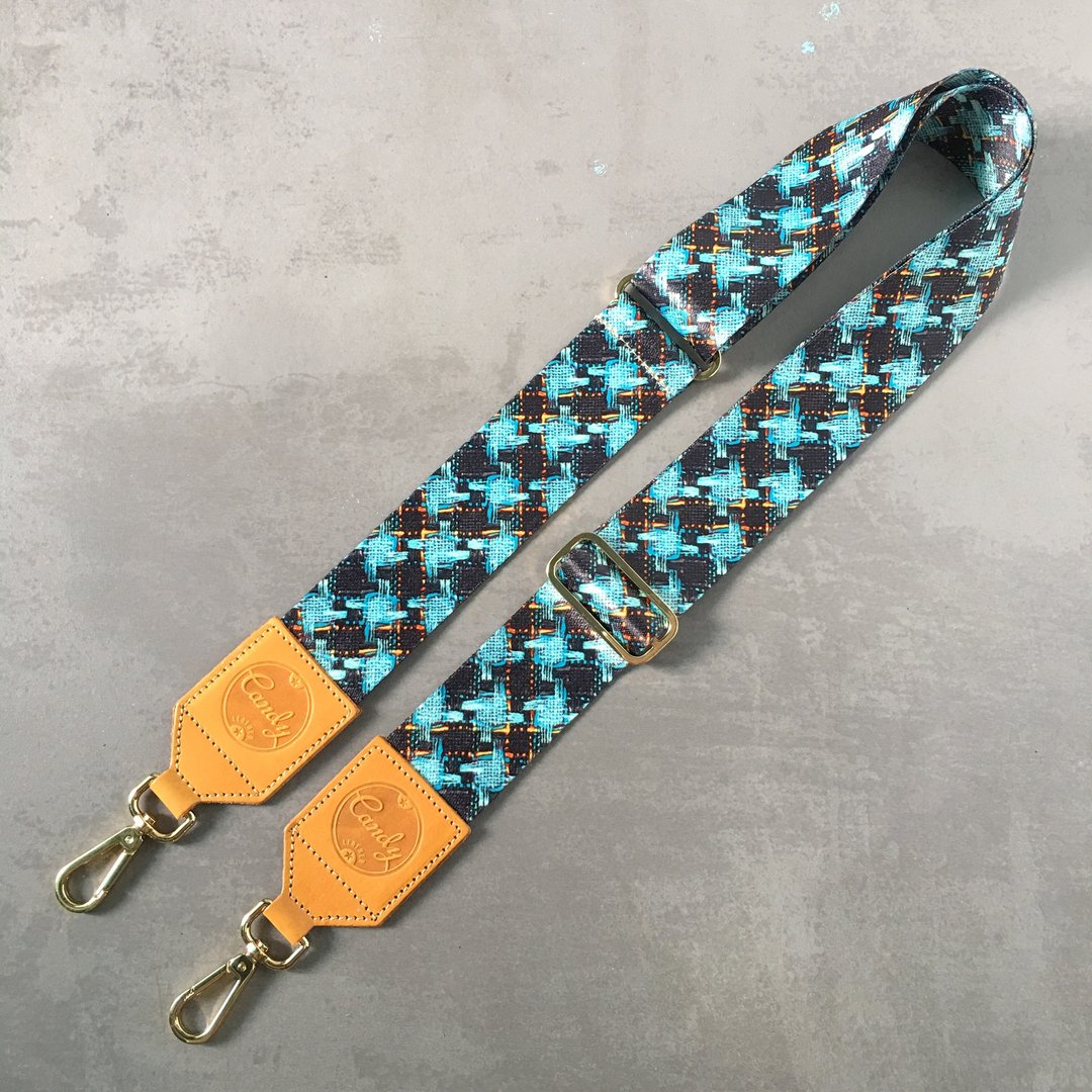 Tan Genuine Leather Bag Strap - 其他 - 棉 橘色