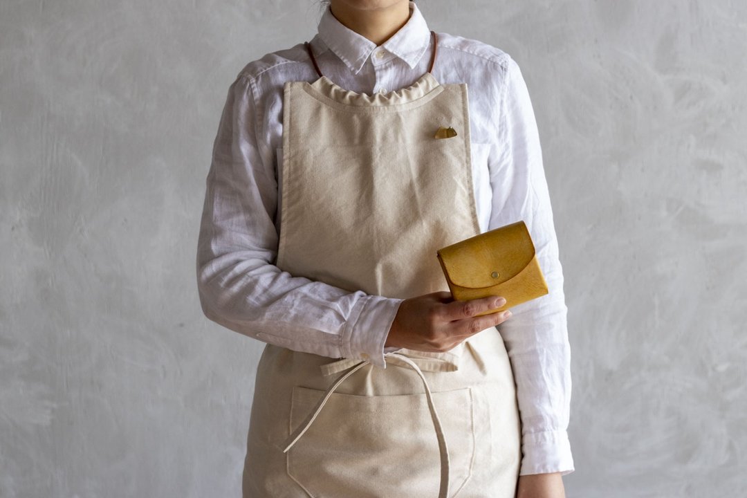 Exterior of children's wallet Alaska leather yellow - 皮夹/钱包 - 真皮 黄色