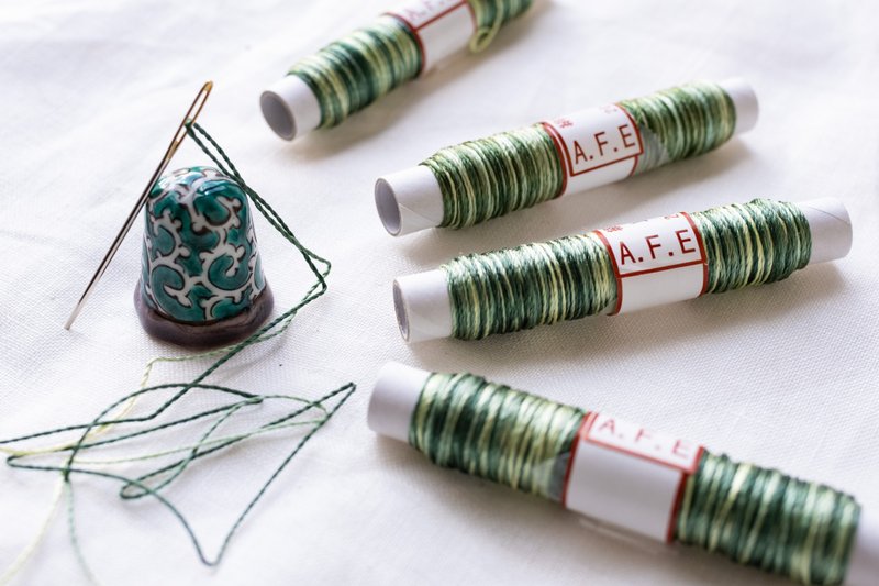 艺术纤维远藤丝模糊绣线绿色 1 根 - 编织/刺绣/羊毛毡/裁缝 - 绣线 绿色