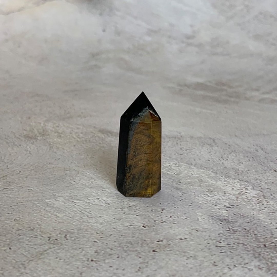 水晶柱- 黄虎眼石 萤石 紫水晶 办公室疗愈微景观摆饰 一物一图 - 摆饰 - 宝石 多色