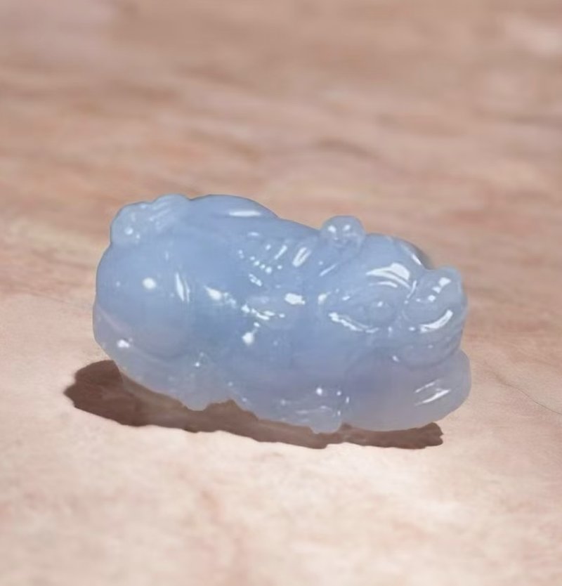 【招财神兽】紫罗兰翡翠貔貅 | 天然缅甸玉翡翠A货 | 送礼 - 摆饰 - 玉石 紫色