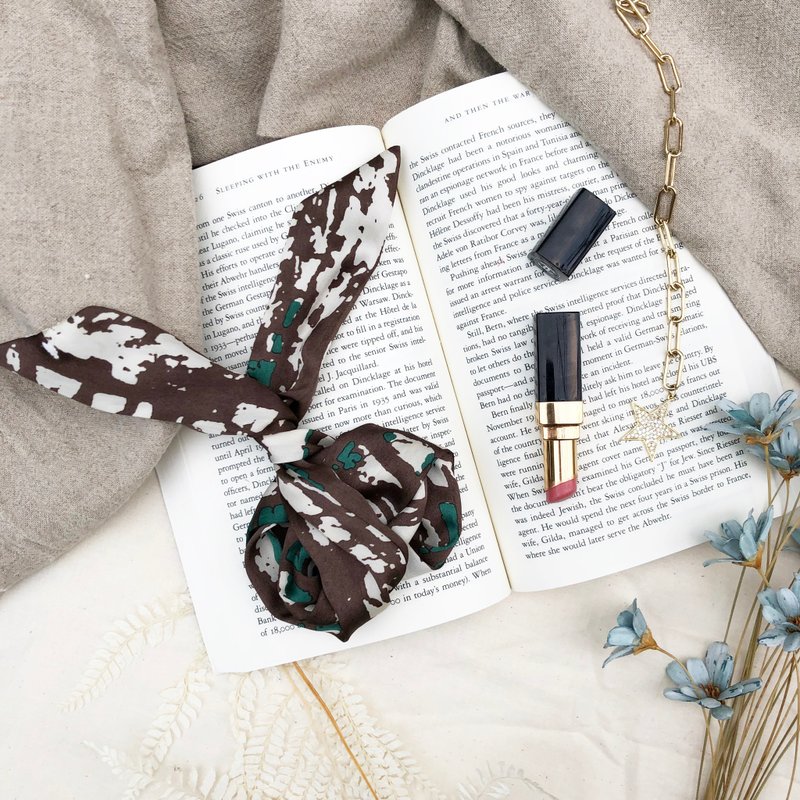 斑驳 / 咖啡 丝绸感 / 软铁丝 铁丝 发带 发箍 - 发带/发箍 - 棉．麻 