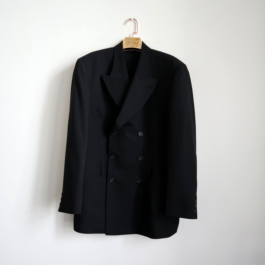 南瓜Vintage。古着 Jean Paul Gaultier 双排扣 高级 西装 外套 - 男装外套 - 其他材质 黑色