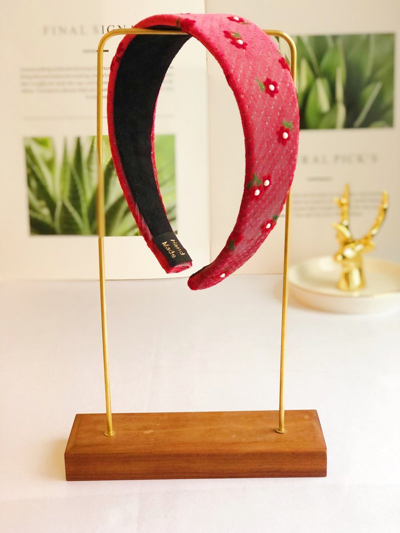 原创铁血小红莓发箍 - 发带/发箍 - 其他材质 红色