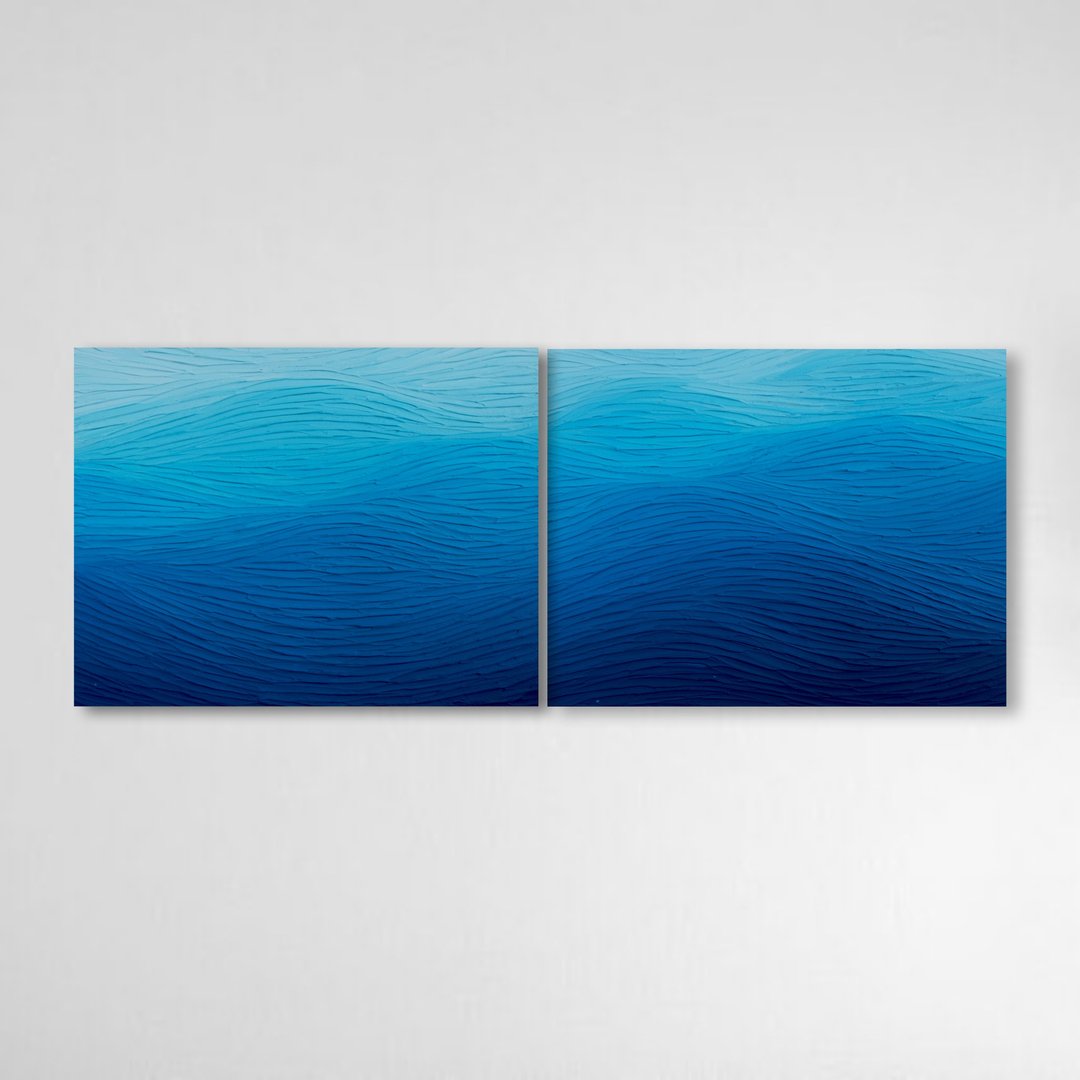 绘画 质感 艺术 青海 室内 现代 简约 - 海报/装饰画/版画 - 压克力 蓝色