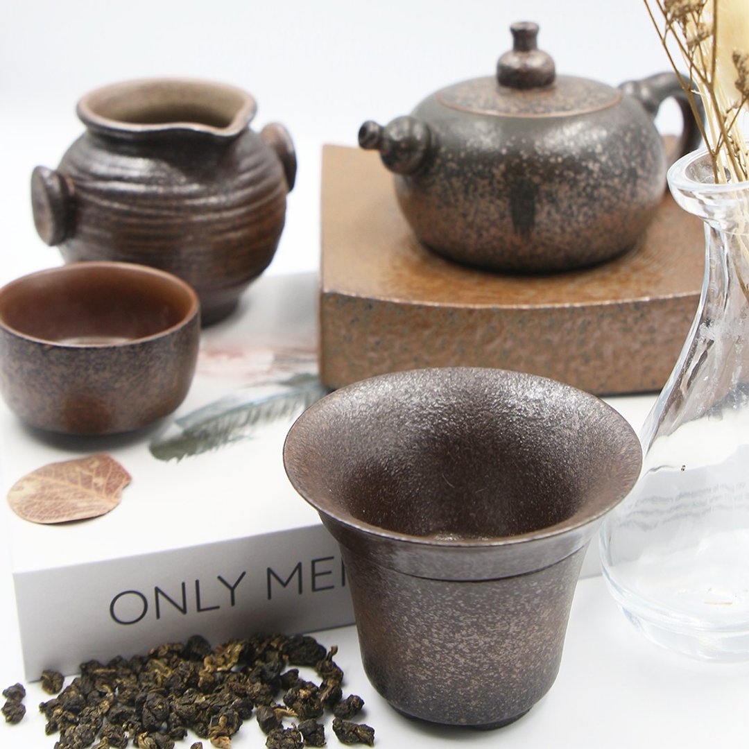 万延古陶富贵茶具11件组 - 茶具/茶杯 - 陶 咖啡色