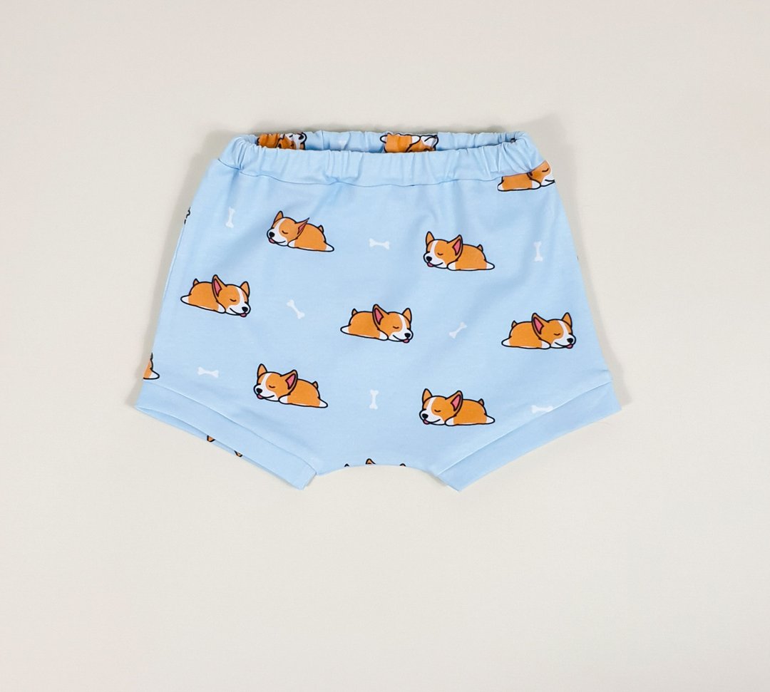 Corgi  baby shorts, baby boy shorts, baby girl shorts, kids shorts with dogs - 童装裤 - 棉 多色