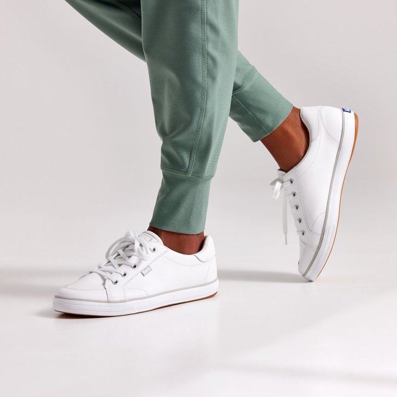 Keds CENTER III 升级版舒适皮革 休闲鞋 小白鞋 WH67052 - 女款休闲鞋 - 真皮 