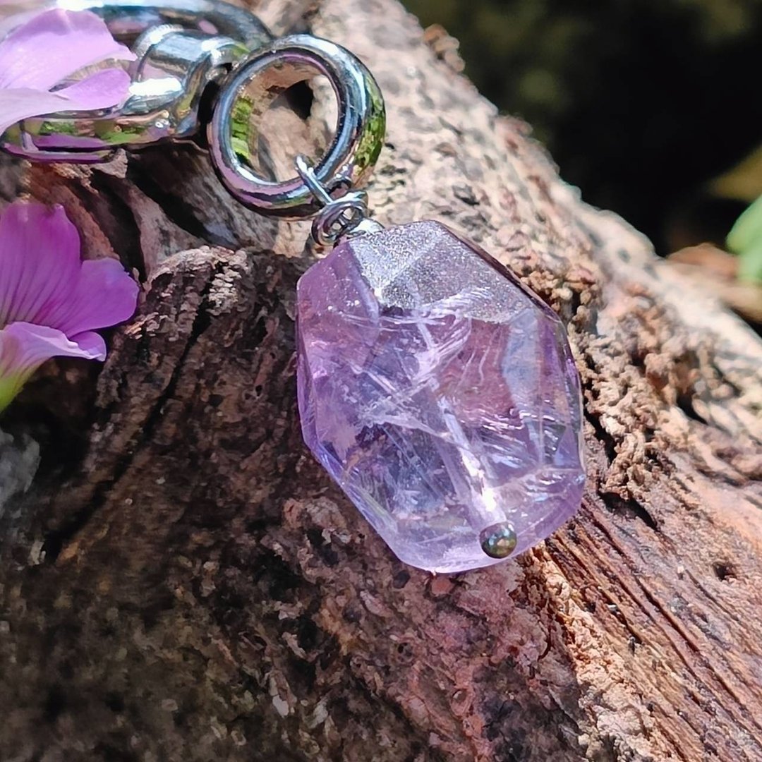 紫水晶宠物水晶吊饰1/ 水晶吊饰/ 宠物吊饰 - 订制抱枕/饰品 - 水晶 