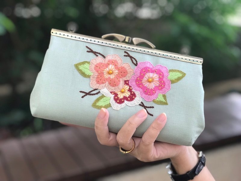 手拿包, 手提包, 亚麻包, 刺绣包 - 手拿包 - 棉．麻 