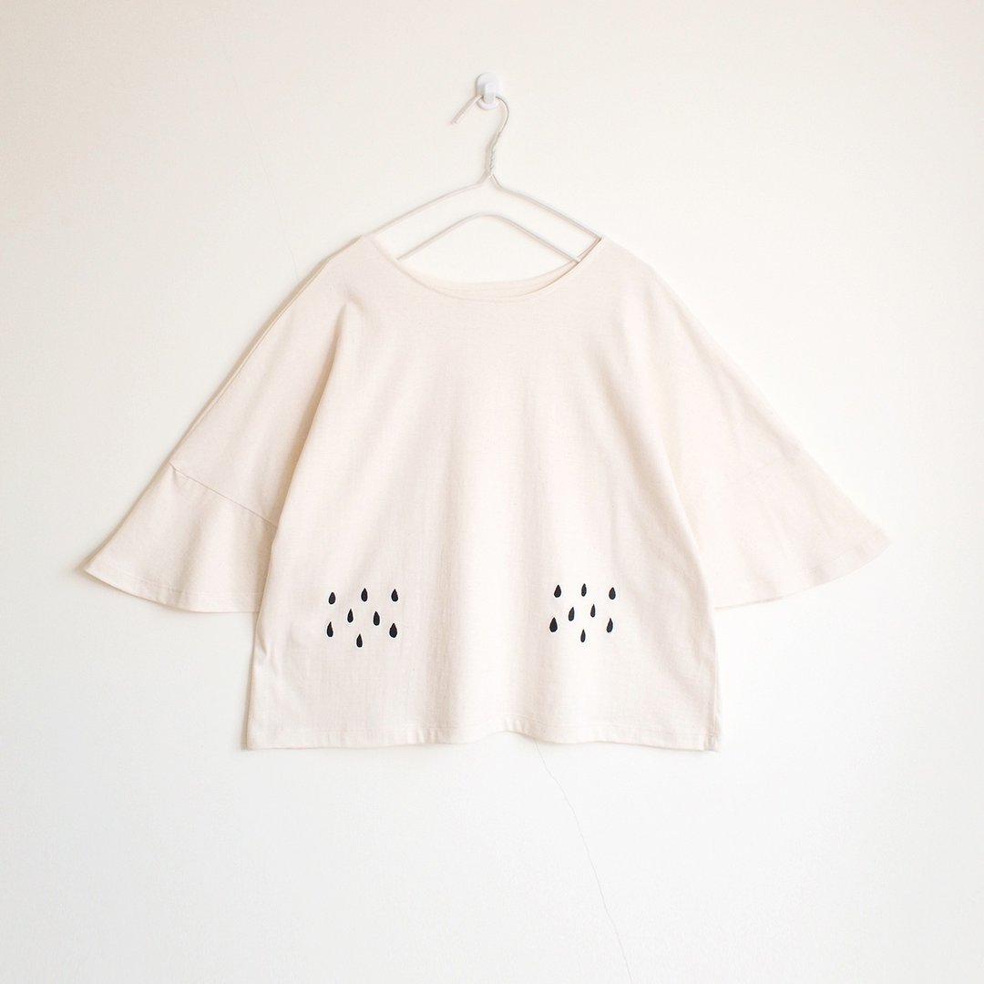 rainy blouse : natural - 女装上衣 - 棉 白色