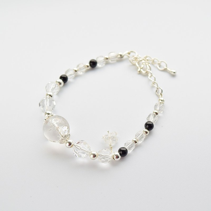 诗与琴 │方水晶 黑碧玺 赫基蒙水晶 手链 - 手链/手环 - 半宝石 黑色