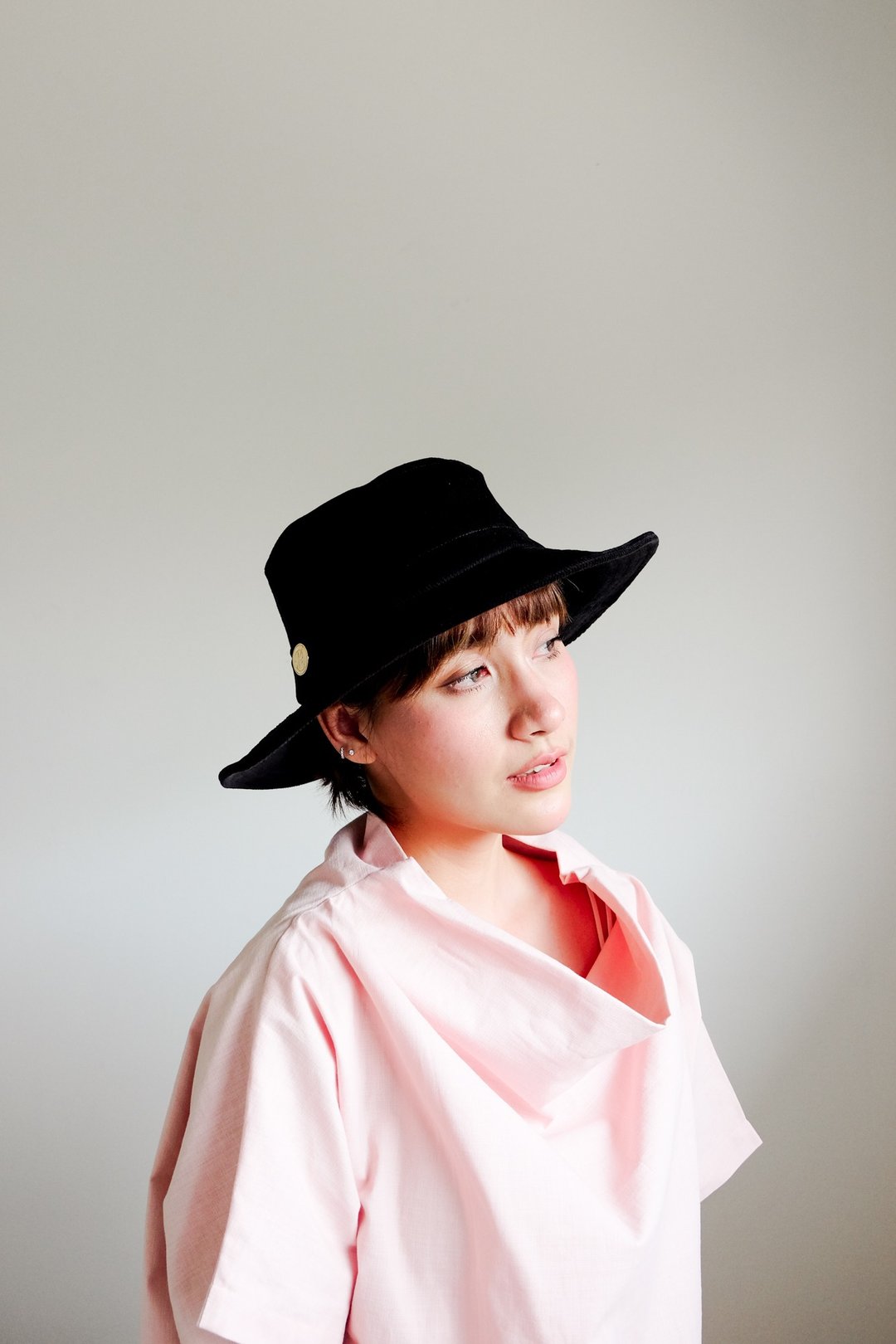 PALINI x Twentysecond Corduroy Bucket Hat - Black - 帽子 - 棉 黑色