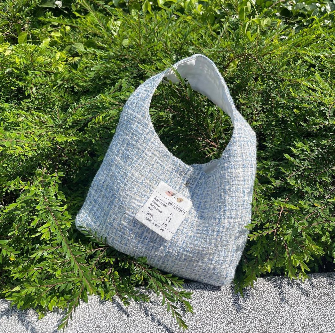 Wyllabrand  Mini croissant French Butter - 手提包/手提袋 - 其他材质 蓝色