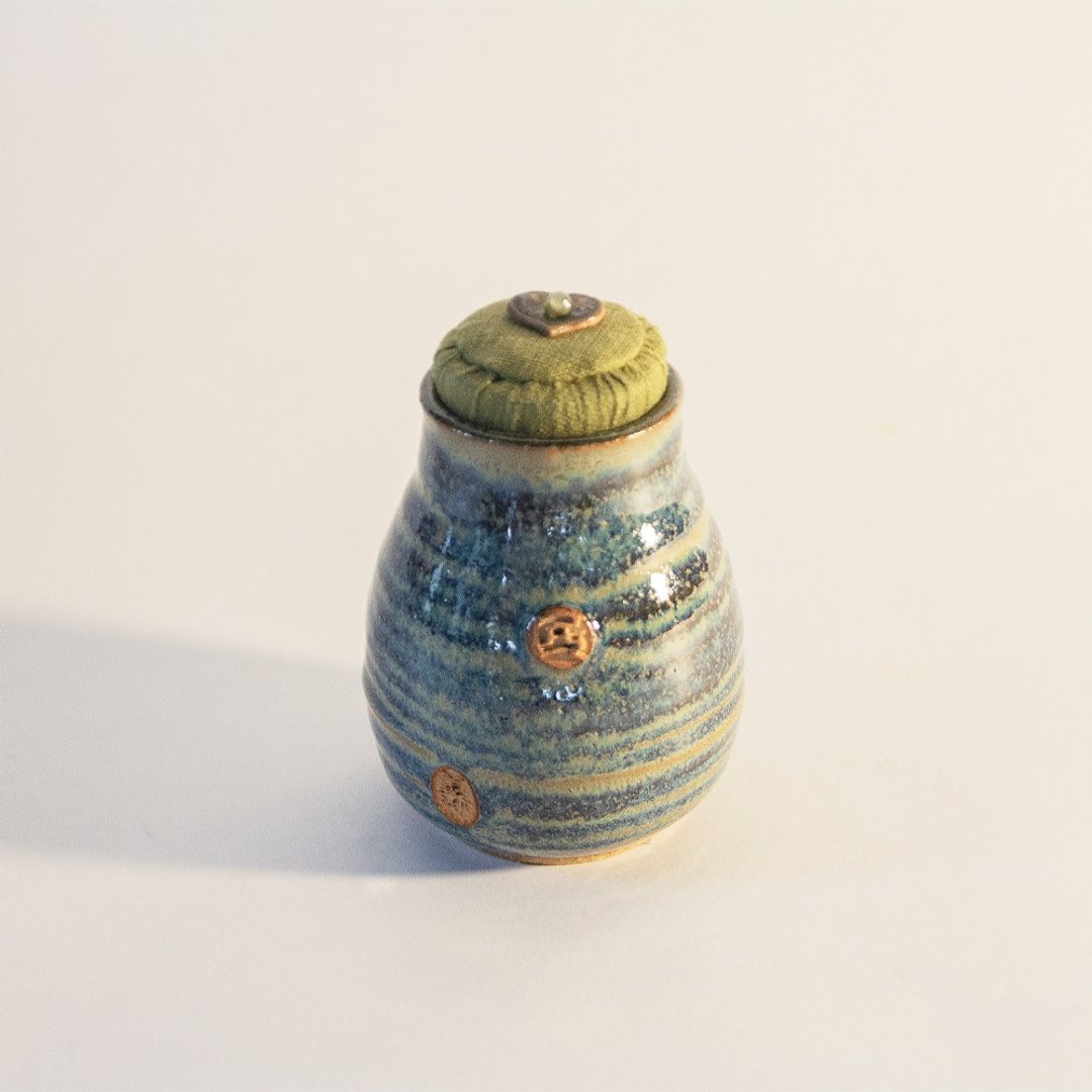 林义杰 - 布盖小茶仓 茶席 茶道具 - 茶具/茶杯 - 陶 蓝色