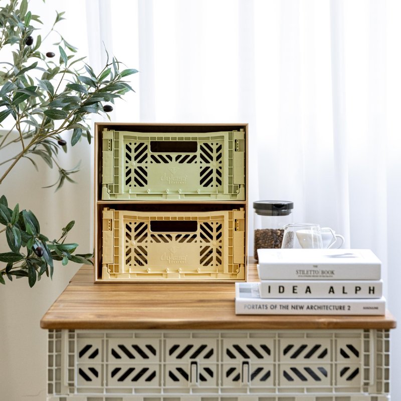 土耳其Aykasa折叠收纳篮(M)-香蕉奶昔 - 收纳用品 - 塑料 