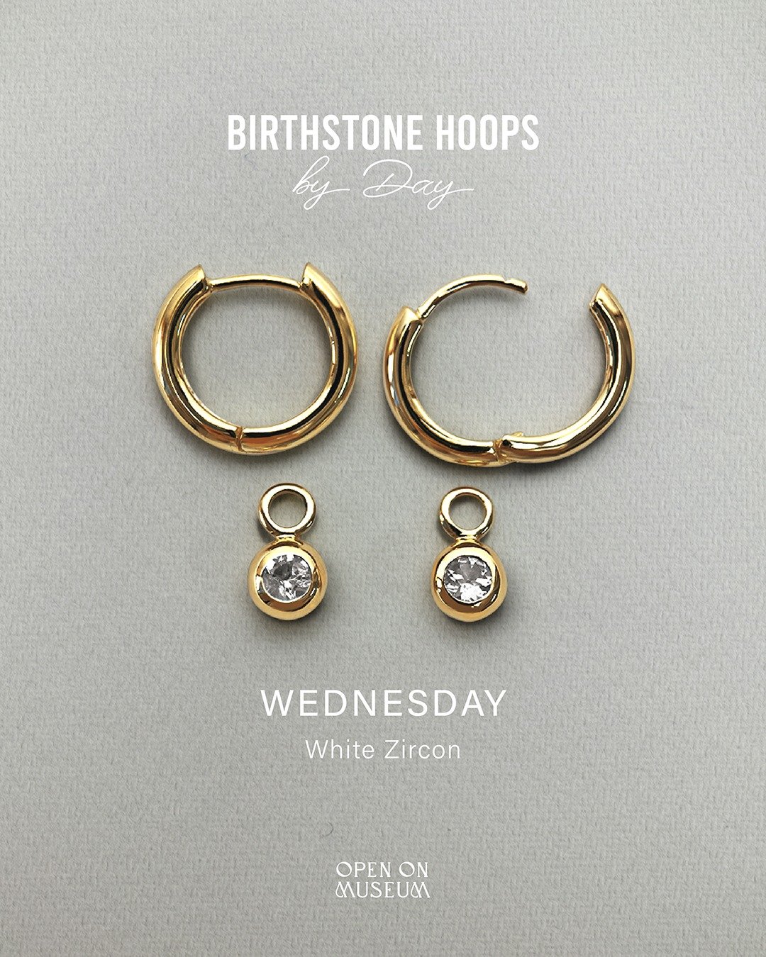 Birthstone Hoops by Day 注入多彩色调与每周七天出生石独特魅力 - 耳环/耳夹 - 纯银 银色