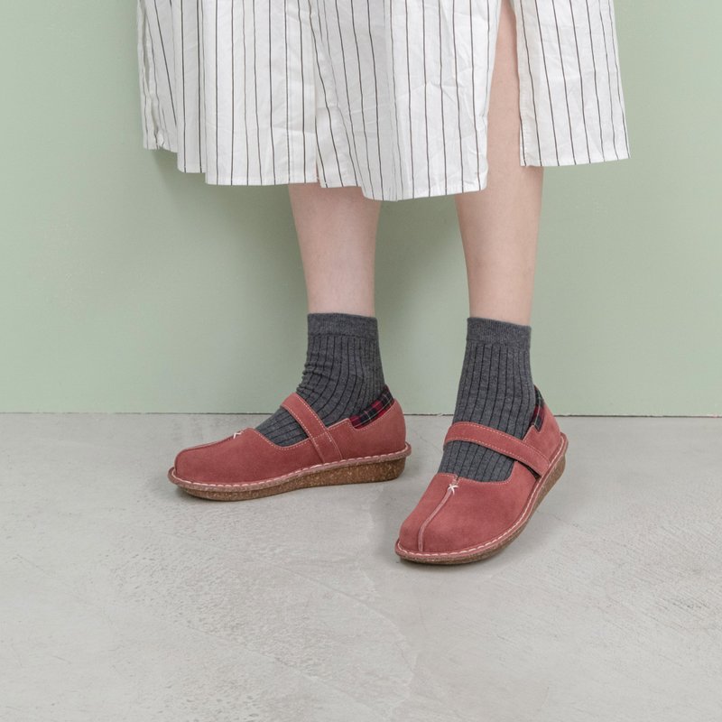 【3M防水皮革】大头娃娃鞋_红 - 女款休闲鞋 - 真皮 红色