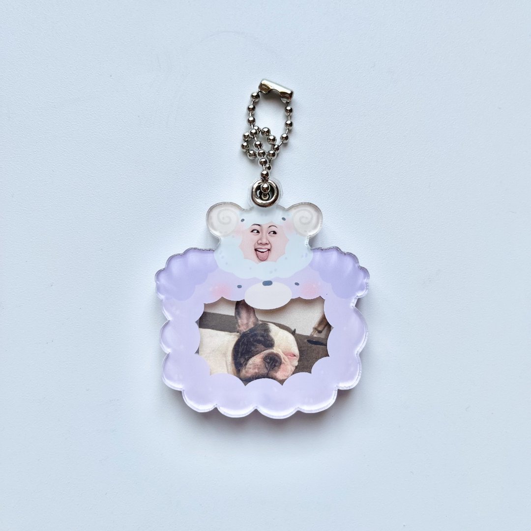 FRAME KEYRING :: Dog with Funny face - 吊饰 - 压克力 