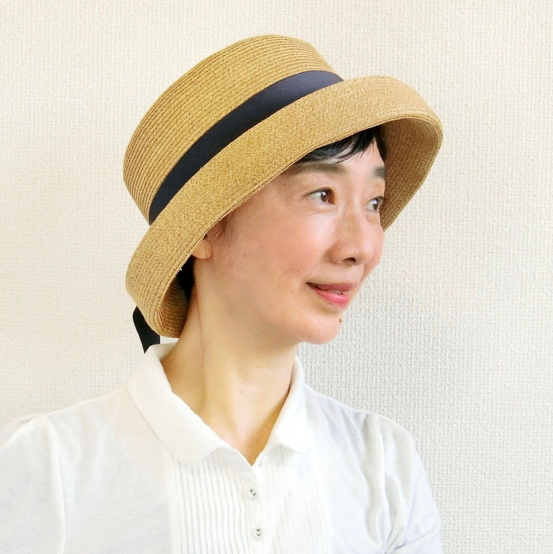 large sized angular crown and folded edge　cloche - 帽子 - 其他材质 咖啡色