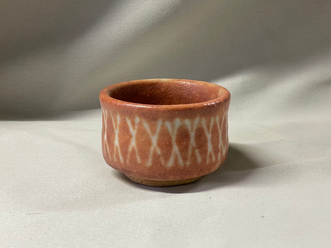 7 志野 德利杯 (7cm) - 酒杯/酒器 - 陶 红色