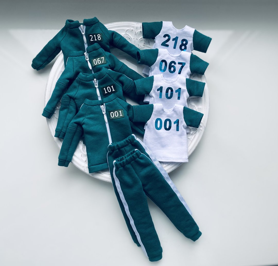 Game outfit set for Barbie and Blythe - 玩偶/公仔 - 棉 绿色