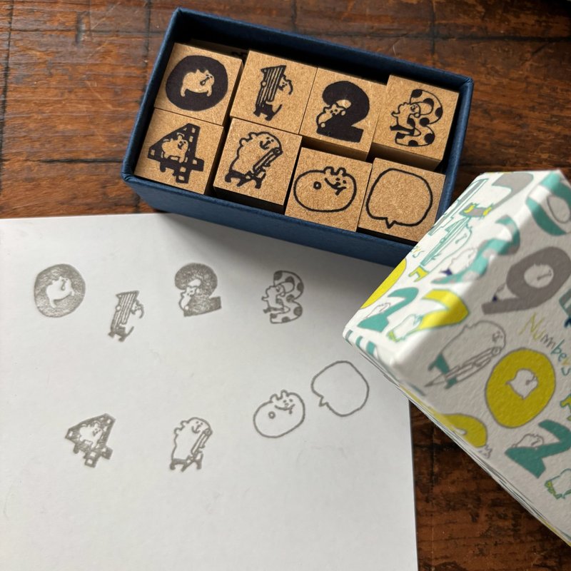 Spica 小庭手作・muu酱的印章/0~4 (数字组) - 印章/印台 - 木头 