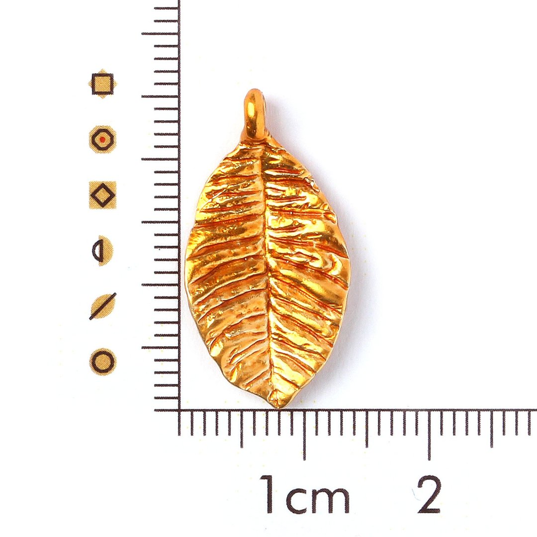 Gold leaf jewelry findings - 编织/刺绣/羊毛毡/裁缝 - 其他金属 