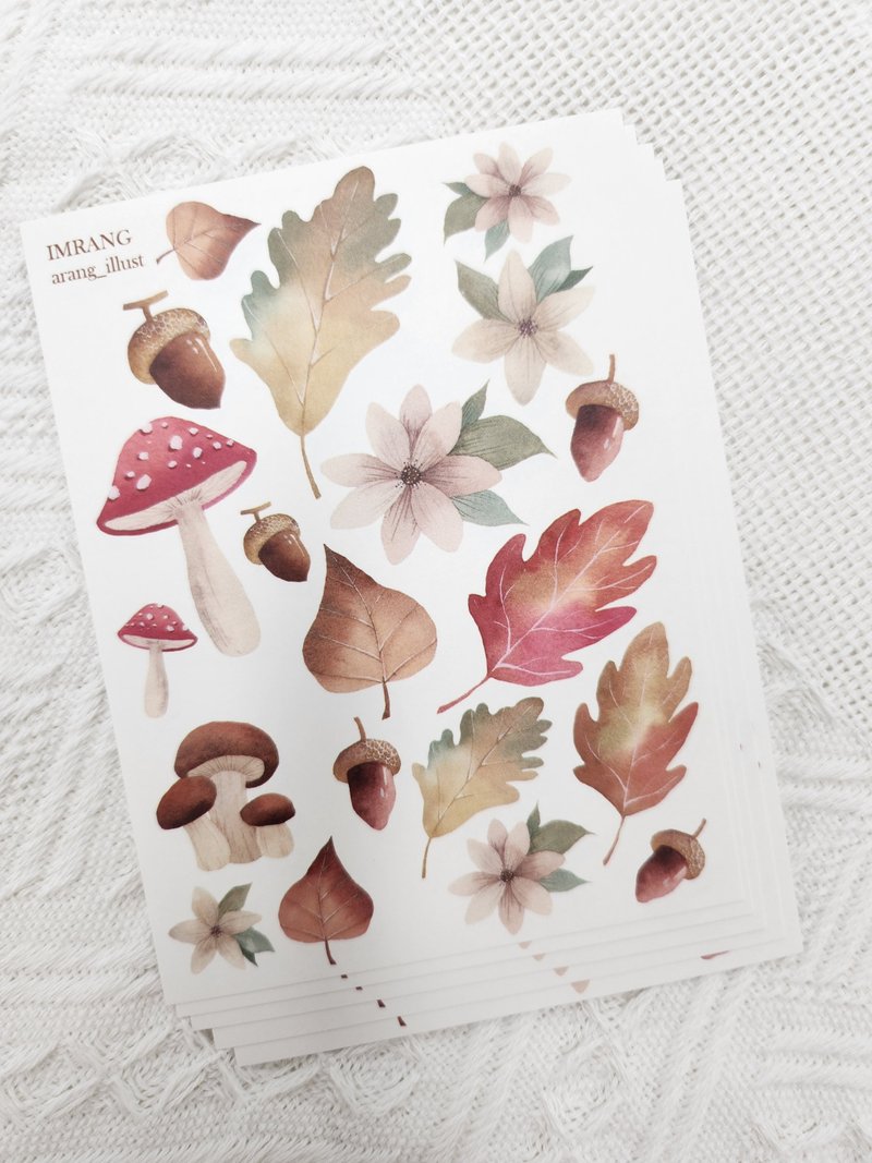 秋日饰物 - 贴纸 - 纸 