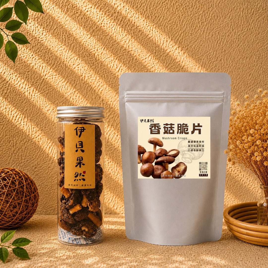 【伊贝果然】香菇脆片 - 水果干 - 防水材质 