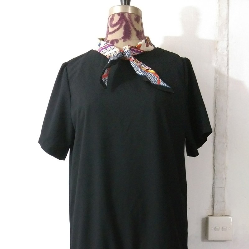 黑色宽松长洋 (只有一件) - 洋装/连衣裙 - 聚酯纤维 黑色