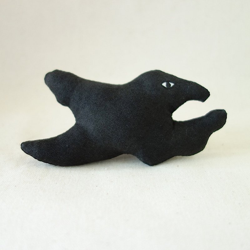 Crow brooch - 胸针 - 其他材质 黑色