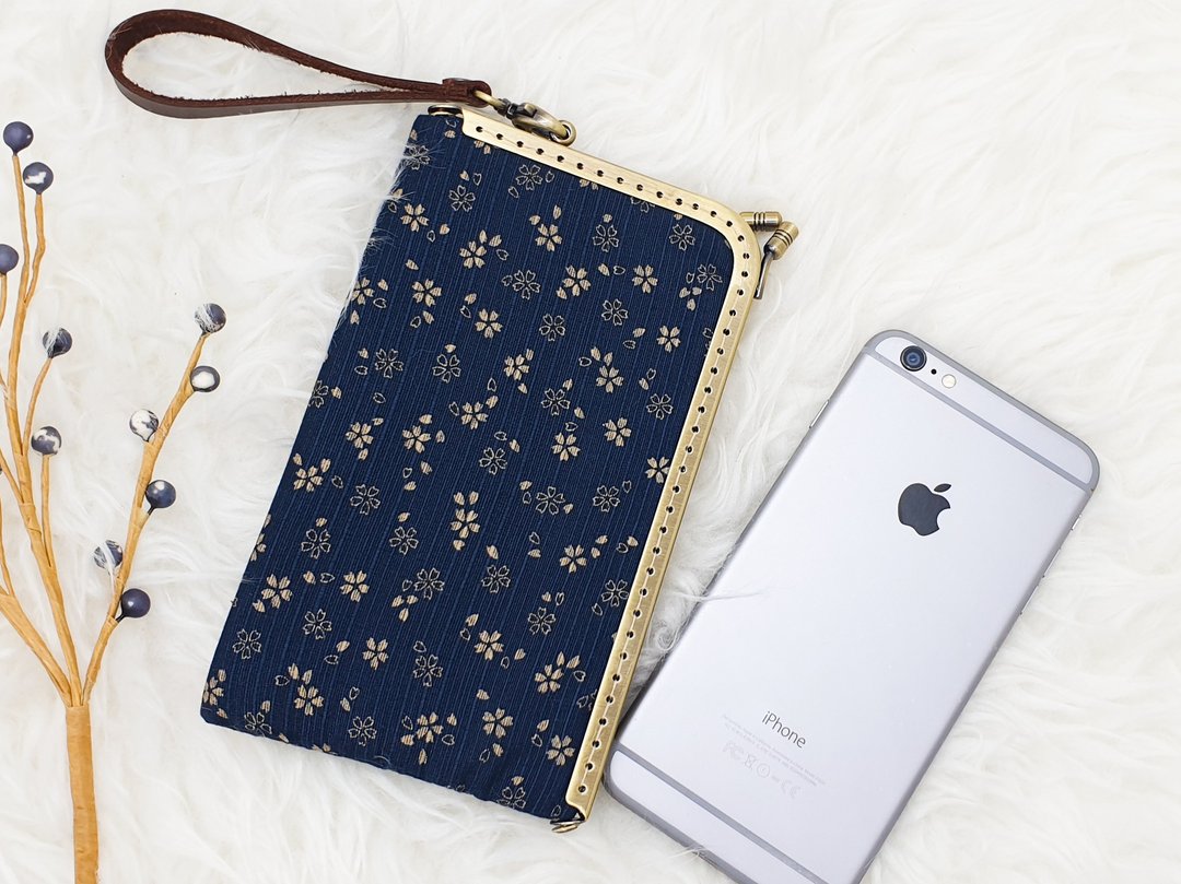 Mobile phone wallet - kiss lock - 其他 - 棉 绿色