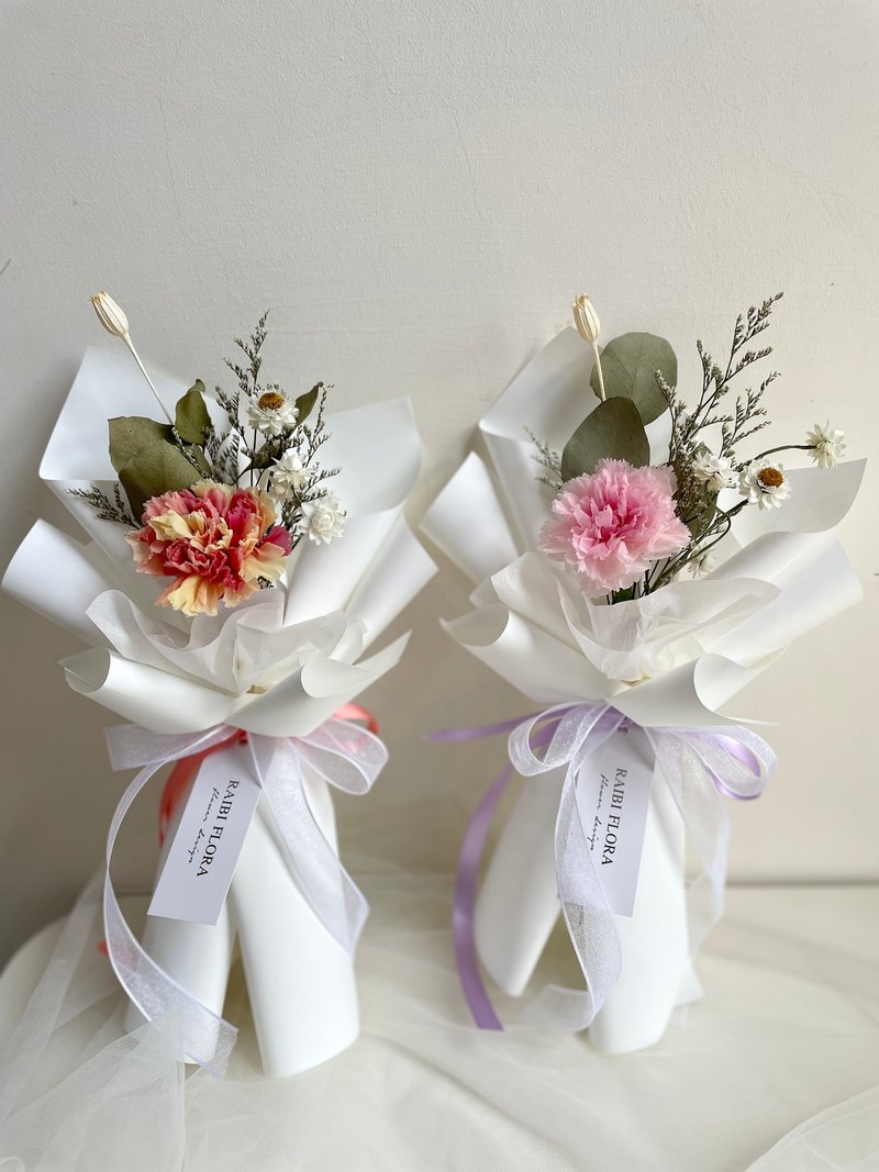 母亲节永生康乃馨花束 单支康乃馨花束 小资 母亲节礼物 - 干燥花/捧花 - 植物．花 