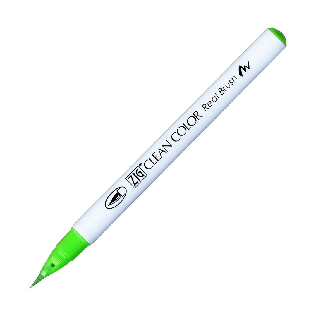 【Kuretake 日本吴竹】ZIG 彩绘毛笔 Fluorescent Green - 其他书写用品 - 塑料 绿色